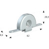 Series Mini Steel Wheel Bottom Guide Runner 15Kg Capacity