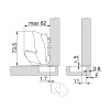Blum Hinge Cliptop Nil Blumotion Protrusion 125° - 71B7550D