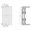 2Slide Fitting Kit for 1 doors c/w Soft Close & Soft Open