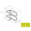 Select Glide 2.0 Universal Corner Unit, 2 x Shelf, 500mm, Chrome