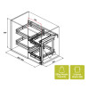 Select Secret Corner Unit, 400mm, Right Handed, Chrome