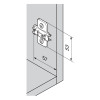 Blum Hinge Clip Cruciform Mounting Plate 0mm c/w Expando Dowels - 174E6100.01