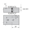 Blum Hinge Clip Cruciform Mounting Plate Diecast 0mm c/w Euro Screws - 175L8100