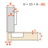 Salice Titanium 110° Full Overlay Soft Closing Hinge (16-26mm Door Thickness)