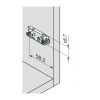 Blum Hinge Clip Horizontal Cam Adjustable Mounting Plate 0mm, Onyx, c/w Expando Dowels - 177H3100E.OB