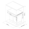 Select Storage Premium Euro Waste Bin 400mm Cab Width (2 x 32lt)