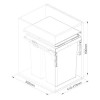 Select Storage Premium Euro Waste Bin 450mm Cab Width (2 x 35lt)