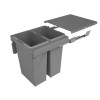 Pure Premium Euro Waste Bin 500mm Cab Width (2 x 35lt)