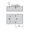 Blum Hinge Clip Cruciform Cam Adjustable Mounting Plate 0mm- 173H7100