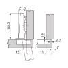 Blum Hinge Soft Close Cliptop Blumotion 110° Full Overlay, Onyx - 71B3550.OB