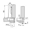 Blum Hinge Cliptop Blumotion Profile / Thick Door 95° Full Overlay - 71B9550