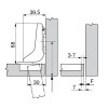 Blum Hinge Cliptop Blumotion 110° Inset - 71B3750