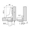 Blum Cliptop Blumotion Profile / Thick Door 95° Inset Door Hinge, Onyx - 71B9750.OB