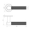 Select Phoenix Lever Reeded On 50x6mm Rose Dark Bronze PVD