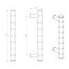 Select Haling Bamboo T-Bar Cabinet Pull 128mm C/C Antique Brass