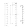 Select Haling Bamboo T-Bar Cabinet Pull 160mm C/C Matt Black