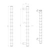 Select Haling Bamboo T-Bar Cabinet Pull 224mm C/C Satin Brass