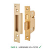 ERA Fortress Mortice Sashlock 5 Lever BS 76mm Brass