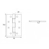 Anvil Ball Bearing Butt Hinge 100mm Pair, Pewter