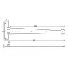 Anvil Penny End T Hinge 560mm Pair Beeswax