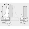 Blum Hinge Cliptop Sprung 107° Half Overlay - 75T1650