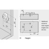 Blum Hinge Clip Mounting Plate Cruciform Pressed Steel 1-Part Adjustable c/w Pre-Mount Screws & Expando Dowels 0mm