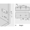 Blum Hinge Clip Mounting Plate In-Line Diecast 1-Part Adjustable 0mm - 175H5400