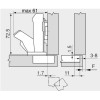 Clip Top Blumotion Wide Angle Hinge Zero Protrusion 155°, Overlay, Screw-on, NP