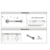 Zipbolt Mini Worktop Connector 170mm x 25mm QT10.858, 500/pk