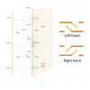 Reliance D11 nightlatch twin deadbolt multipoint lock, LH, 45mm backset c/w non adjustable keeps for upto 56mm doors