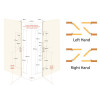 Reliance D30 double door twin deadbolt multipoint lock, RH, 45mm backset, 12mm latchplate, c/w top and bottom shootbolts for slave and master for 2162 - 2181mm high doors