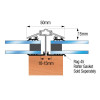Capex 50 Glazing Bar  White  2.4m