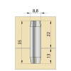 Knapp Tuck 7 x 25mm Dowel Connectors for 6mm hole, 1000/bx