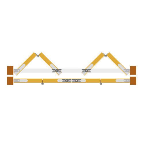 Tommafold Interior Top Hung Sliding Door Kit, 2 panels plus 2 panels