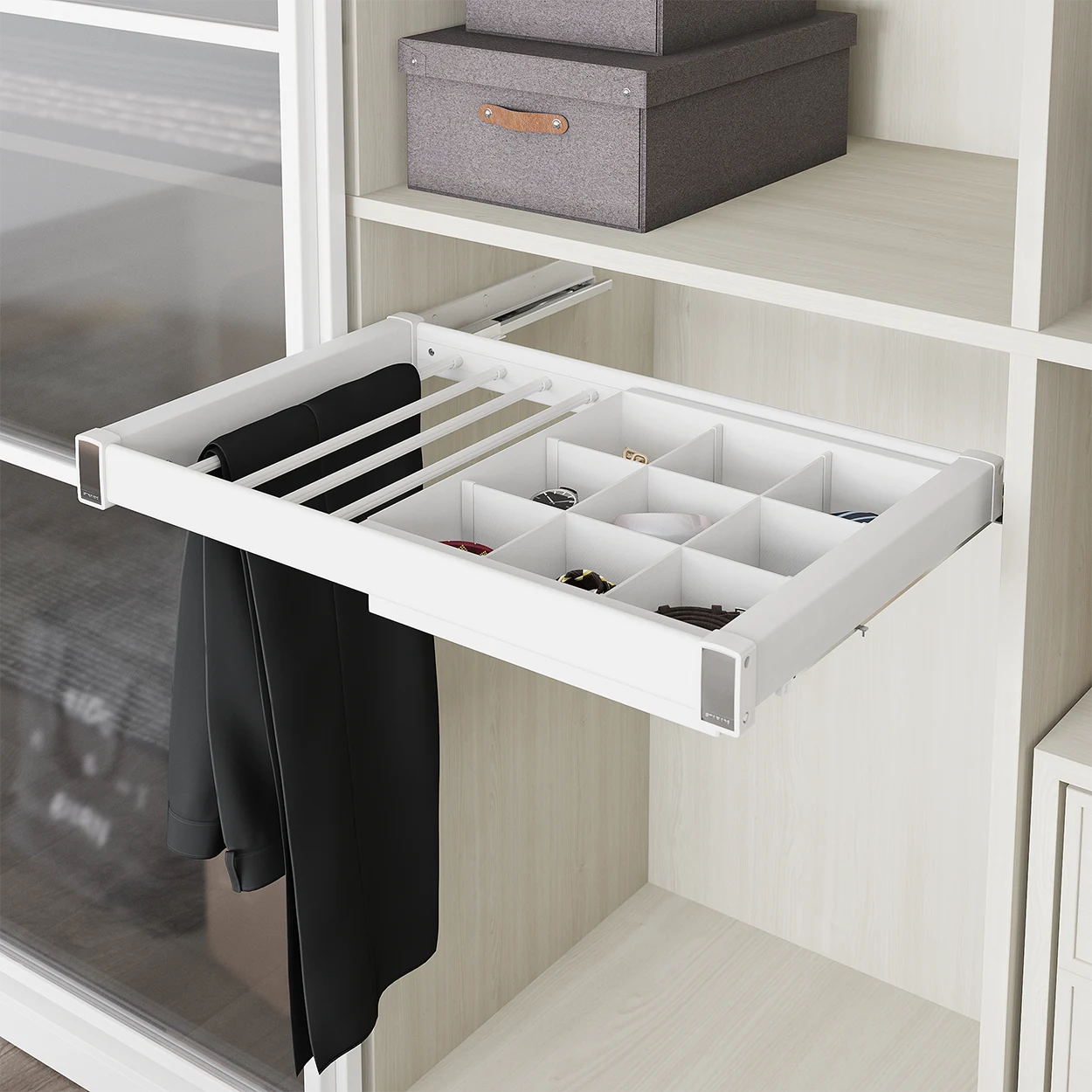 PURE Drawer and Trouser Rack White Lifestyle