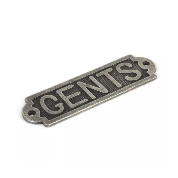 Antique Pewter Gents Sign