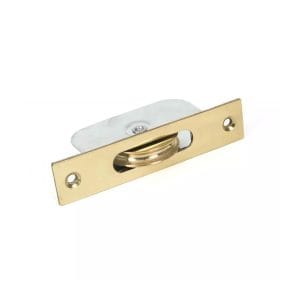 Polished Brass Square Ended Sash Pulley