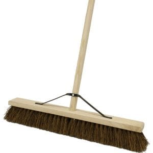 24 Inch Natural bassine broom brush & stayed handle