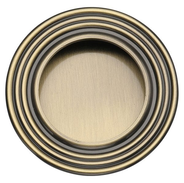 Round Reeded Flush Pull