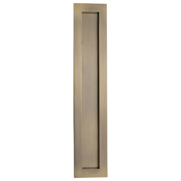 Rectangular Flush Pull 300 x 58mm Antique Brass finish