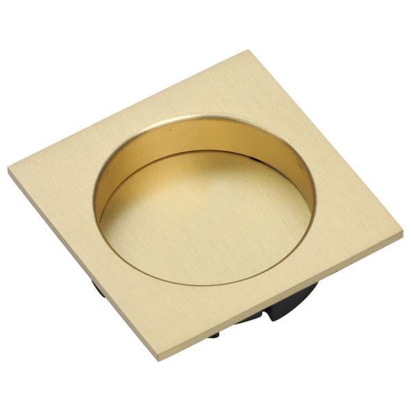 SLD Square Flush Pull Pair Satin Brass