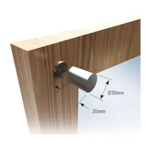 Access Panel Concealed Magnet Set, Satin Stainless Steel
