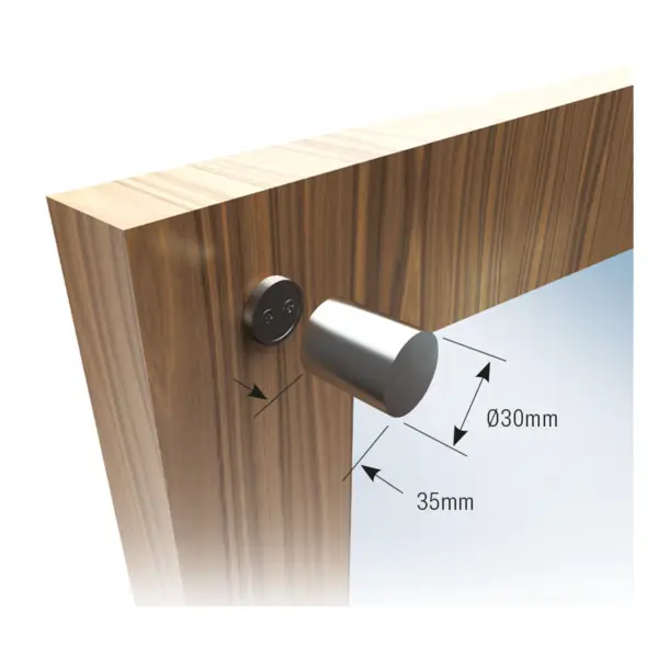 Access Panel Concealed Magnet Set, Satin Stainless Steel
