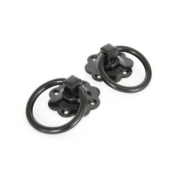 Black Ring Turn Handle Set Pair