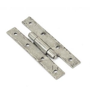 H Hinge, Pewter 3 1/4", Pair