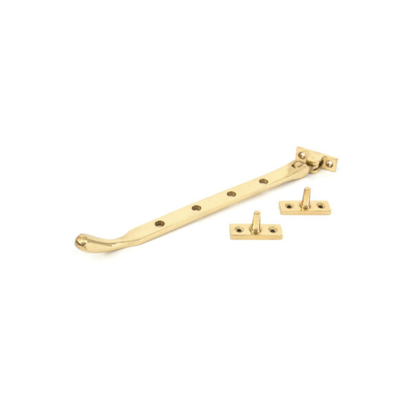 Anvil 10″ Peardrop Stay, Polished Brass
