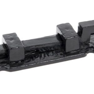 100mm monkey tail cranked door bolt black