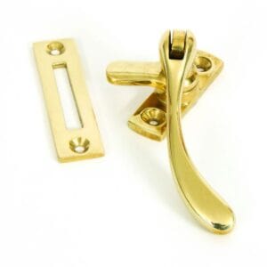 Pear drop Fastener, Polished Brass