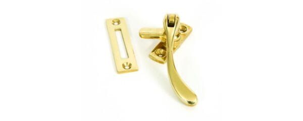 Pear drop Fastener, Polished Brass
