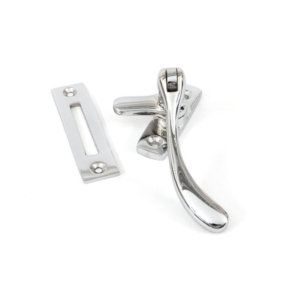 Anvil Pear Drop Window Fastener, Polished Chrome